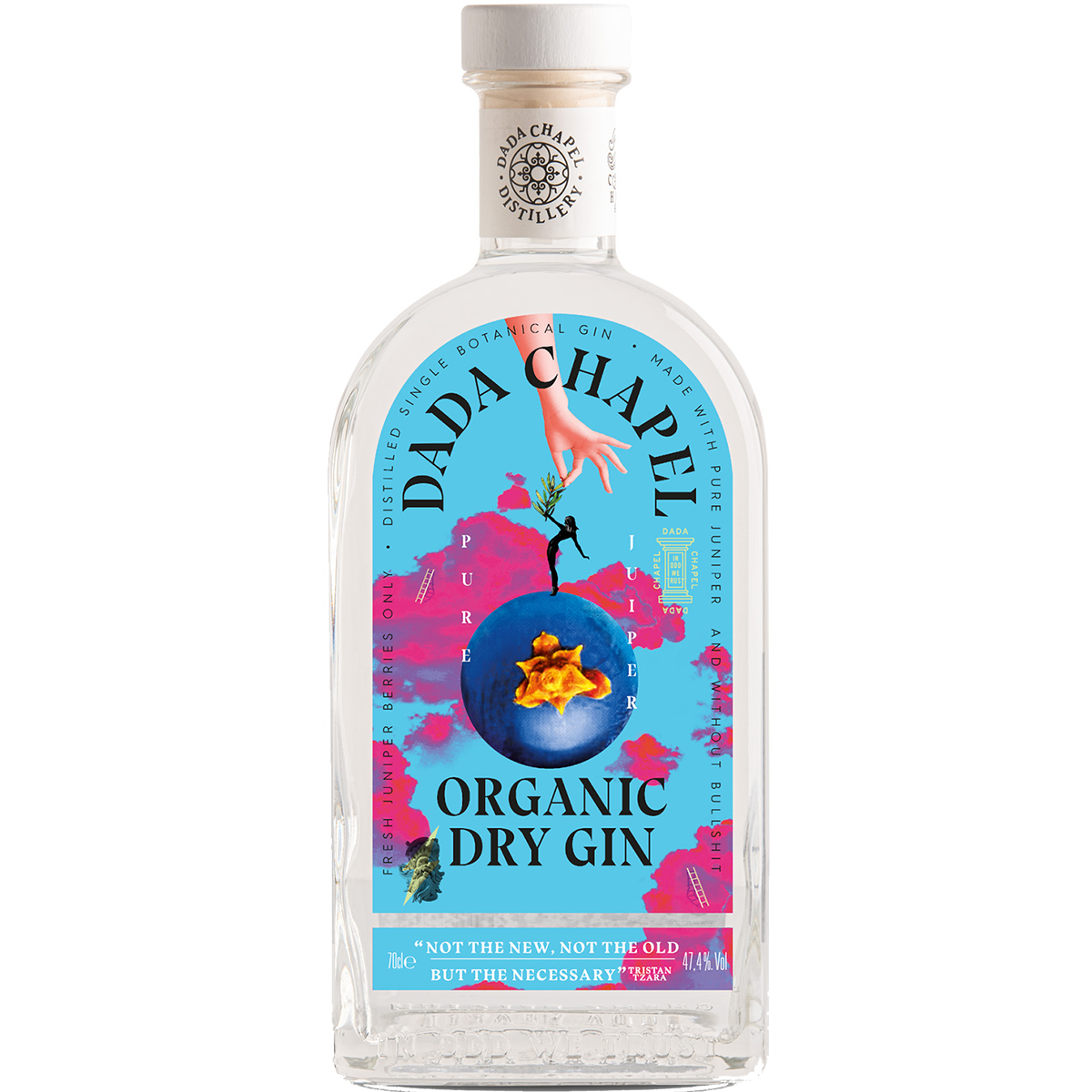 Gin Organic Dry - Dada Chapel Gent - 47.40% 70cl